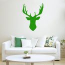 Chic Holiday Deer Outline Vinyl Wall Art Decal - 31" x 23.5" Decoration Vinyl Sticker - Animal Vinyl Decal - Nature Vinyl Sticker - Removable Vinyl Sticker Decal - Holiday Vinyl Decal Wall Decoration Green 31" x 23.5" 3