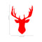 Chic Holiday Deer Outline Vinyl Wall Art Decal - 30" x 22.5" Decoration Vinyl Sticker - Red Red 31" x 23.5" 2