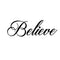 Chic Holiday Believe Vinyl Wall Art Decal - 12.5" x 35" Decoration Vinyl Sticker - Black Black 12.5" x 35" 5