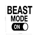 Beast Mode Motivational Gym Wall Art Decal Quote - 22" x 22" Decoration Vinyl Sticker-Black Black 22" x 22" 2