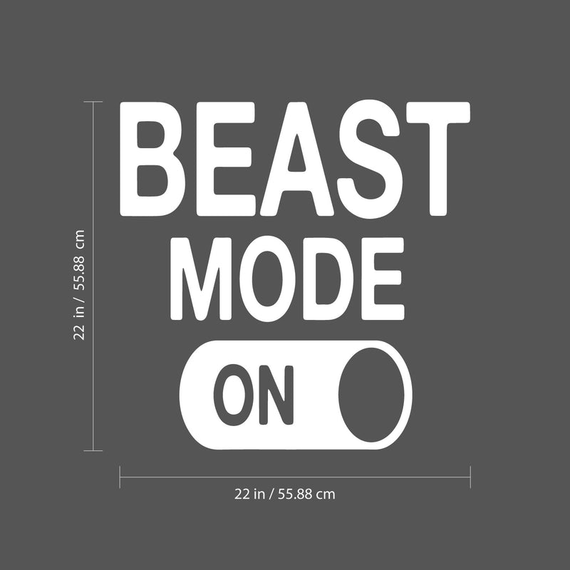 Beast Mode Motivational Gym Wall Art Decal Quote - Decoration Vinyl Sticker-Black   5