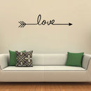 Large Motivational and Inspirational Art Decal/Love 5.5" x 22.8" Wall Decoration Vinyl Sticker-Black Black 5.5" x 22.8"