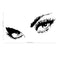 Sexy Eyes Girl Face Woman Face Sticker Fashion Stylish Living Room Bedroom Home Decor Wall Decal Art Vinyl Sticker tr988 Black 24" x 50"