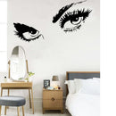 Sexy Eyes Girl Face Woman Face Sticker Fashion Stylish Living Room Bedroom Home Decor Wall Decal Art Vinyl Sticker tr988 Black 24" x 50" 3