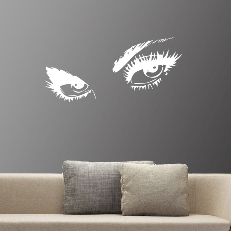 Audrey Hepburn Sexy Eyes/Attractive Eye Wall Decal Art Decor - White Vinyl Sticker White 24" x 50"