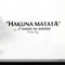 Hakuna Matata Lion King Wall Art Decal - 5.25" x 22.5" Decoration Vinyl Sticker - Black Black 22.5" x 5.25"