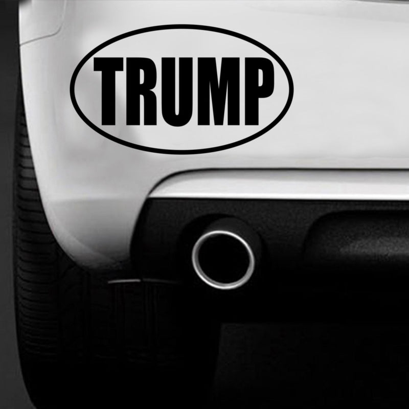 Donald Trump MAGA Bumper Sticker - Wall Art Decal 3.5" x 6" Window Decoration Vinyl Sticker Lettering / USA President Political Decal Black 3.5" x 6"