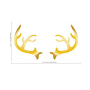 Chic Holiday Christmas Reindeer - Deer Antler Vinyl Wall Art Decal - 28" x 23" Decoration Vinyl Sticker - Gold Gold 23" x 8"