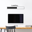 Imprinted Designs Loading Bar Wall Decal Sticker Art (Medium 7" X 30") Black 30"x 7" 4