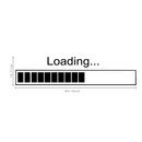 Imprinted Designs Loading Bar Wall Decal Sticker Art (Medium 7" X 30") Black 30"x 7" 5