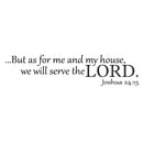 Imprinted Designs Joshua 24:15 KJV Bible Verse Vinyl Wall Decal Sticker Art (7" X 30") Black 7" x 30" 2