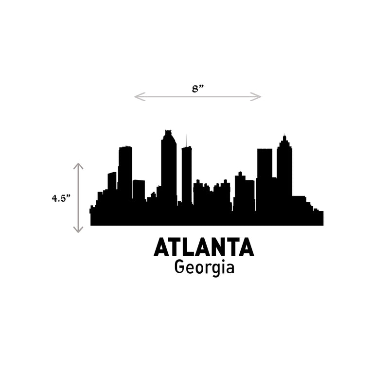 Atlanta City Skyline Small Laptop and Tablet Vinyl Decal Sticker Art   2