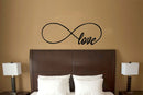 Imprinted Designs Love Infinity Symbol Vinyl Wall Decal Sticker Art (X Large 14" X 42") Black 14" x 42" 3