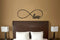 Imprinted Designs Love Infinity Symbol Vinyl Wall Decal Sticker Art (X Large 14" X 42") Black 14" x 42" 3