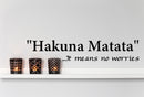 Imprinted Designs Hakuna Matata. It Means No Worries Vinyl Wall Decal Sticker Art (6" X 30") Black 6" x 30"