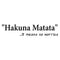 Imprinted Designs Hakuna Matata. It Means No Worries Vinyl Wall Decal Sticker Art (8" X 42") Black 42" x 8"