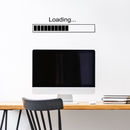 Imprinted Designs Loading Bar Wall Decal Sticker Art (Small 5" X 23") Black 5"x 23" 4