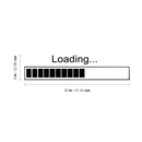 Imprinted Designs Loading Bar Wall Decal Sticker Art (Large 9" X 36") Black 9"x 36" 5