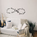 Imprinted Designs Live the Life You Love. Bob Marley Infinity Quote Vinyl Wall Decal Sticker Art (Black; 15" X 42") Black 15" x 42" 4