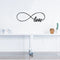 Imprinted Designs Love Infinity Symbol Vinyl Wall Decal Sticker Art (Large 12" X 36") Black 12" x 36" 2