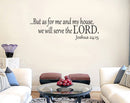 Imprinted Designs Joshua 24:15 KJV Bible Verse Vinyl Wall Decal Sticker Art (9" X 36) Black 9" x 36"