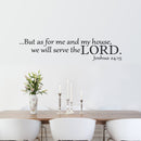 Imprinted Designs Joshua 24:15 KJV Bible Verse Vinyl Wall Decal Sticker Art (10" X 42) Black 10" x 42"