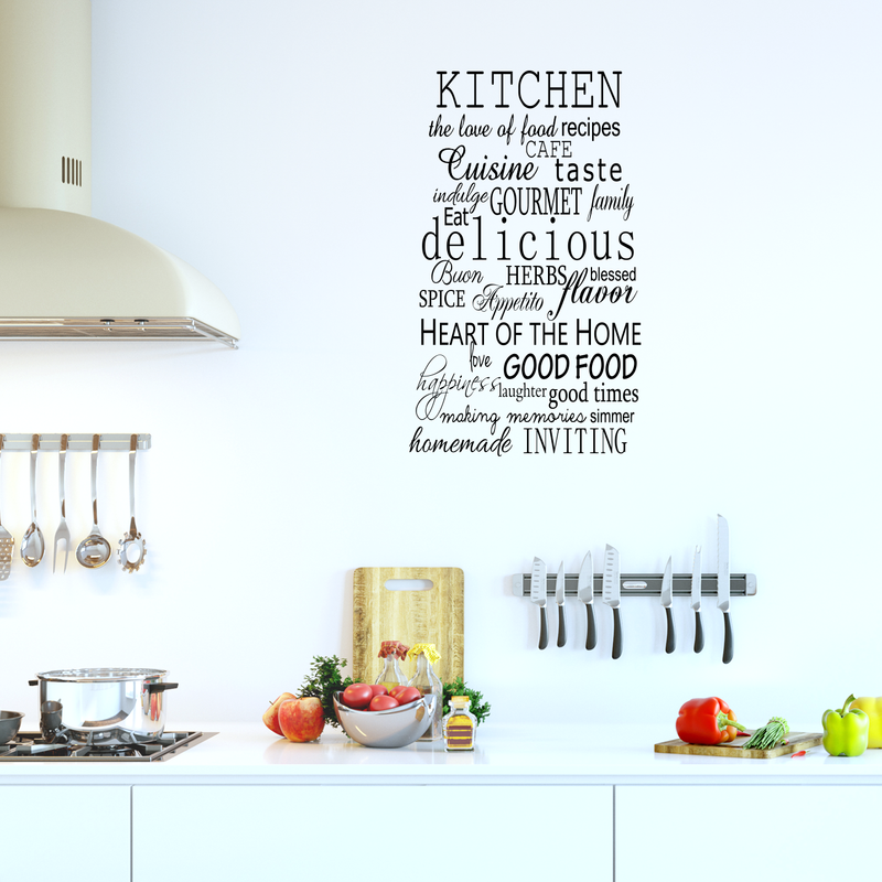 Kitchen Words Lettering - Vinyl Wall Art Decal - Decoration Vinyl Sticker - Kitchen Wall Vinyl Decal - Removable Vinyl Art Decal - Kitchen Quote Vinyl Decal Sticker   4