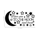 I Love You To the Moon and Back with Stars - Vinyl Wall Art Decal - Bedroom Decoration Vinyl Sticker - Nursery Vinyl Sticker - Removable Vinyl Decal - Love Quote Vinyl Decal   3