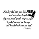 Imprinted Designs Isaiah 40:31 KJV Bible Verse Vinyl Wall Decal Sticker Art Black 17.5" x 30" 3