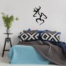 Imprinted Designs Deer and Buck Silhouette Vinyl Wall Decal Sticker Art Black 22" x 30"