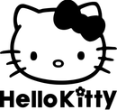 Hello Kitty Inspired Wall Decal Sticker Art Mural - Cute Vinyl Sticker Decal - Cartoon Vinyl Decal   2