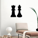 Imprinted Designs King and Queen Chess Set Wall Decal Sticker Art Black 23" x 20" 2