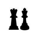 King and Queen Chess Set Wall Decal Sticker Art - Vinyl Decal Living Room Decoration   3