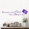 Imprinted Designs Because Every Picture Has a Story to Tell Vinyl Wall Decal Sticker Art (10" X 42") (10" X 42"; Purple) Purple 10" X 42" 4