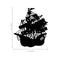 Vinyl Wall Art Decal - Pirate Ship - 23" x 19" - Cool Boy’s Girl’s Bedroom Nursery Playroom Classroom Sticker - Trendy Indoor Outdoor Fun Kid’s Home Apartment Decoration (23 " x 19"; Black) Black 23" x 19"