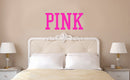 PINK Victoria's Secret Inspired - Vinyl Wall Decal Sticker Art - 10" x 23" - Girls Room Vinyl Decal Removable Wall Decoration Pink 10" x 23"