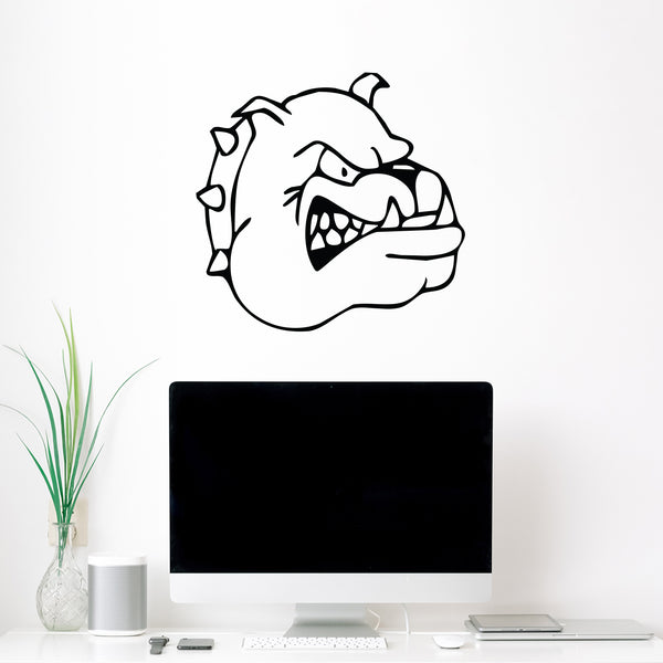 Fierce Bulldog Vinyl Wall Decal Sticker Art - - Dog Vinyl Decal Sticker - Cartoon Vinyl Decal