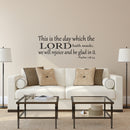 Imprinted Designs Psalm 118:24 Vinyl Wall Decal Sticker Art (14" X 36") Black 14" x 36" 2