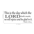 Psalm 118:24 Vinyl Wall Decal Sticker Art - Religious Vinyl Decal - Christian Vinyl Sticker Wall Decoration   5