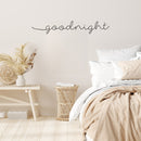 Goodnight Wish Quote Decor - Wall Art Decal - 8" x 45" Bedroom Wall Vinyl Sticker - Vinyl Lettering Wall Art Black 8" x 45" 4