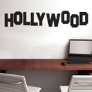 Pulse Vinyl Hollywood Sign- Wall Art Decal 6" x 30" Home Decoration Wall Art - Bedroom Living Room Wall Decor - Trendy Wall Art Black 6" x 30"