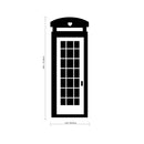 British Telephone Booth - Wall Art Decal - Bedroom Living Room Wall Art Decoration - Apartment Wall Decor - Decorative Vinyl Wall Skins   2