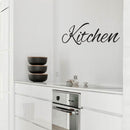 Kitchen Sign - Quotes Wall Art Vinyl Decal - 10" X 28" Decoration Vinyl Sticker - Cute Kitchen Wall Decor - Trendy Wall Art Black 10" X 28" 2