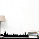 Vinyl Wall Art Decal - City Silhouette Skyline - 9" x 50" Decoration Vinyl Sticker - Living Room Office Removable Wall Decor Sticker Decals Black 9" x 50" 2