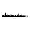 Vinyl Wall Art Decal - City Silhouette Skyline - 9" x 50" Decoration Vinyl Sticker - Living Room Office Removable Wall Decor Sticker Decals Black 9" x 50" 3