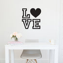 Love Quote - Heart Wall Decals - Vinyl Wall Art Decal - 25" x 23" Bedroom Decor Vinyl Decal - Love Quote Wall Decals - Inspirational Vinyl Wall Decal - Couples Wall Decal Black 25" x 23" 2