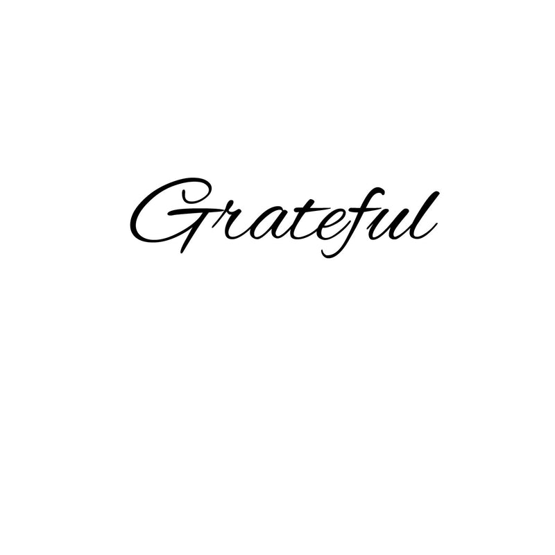 GRATEFUL Lettering - Inspirational Quotes Wall Art Decal - ffice Wall Decals - Gym Wall Decal Stickers - Home Decor Vinyl Decals - Motivational Wall Art Decals - Positive Vinyl Sticker Words   3