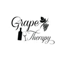 Grape Therapy Funny Wall Decals - Vinyl Wall Art Decal - Funny Wine Quote Wall Decals - Living Room Wall Decor Stickers - Winery Signs - Bar Decals (   4