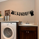 Laundry Lettering Sign - Laundry Room Vinyl Decal - Funny Quotes Wall Decor Sticker - Waterproof Vinyl Stickers