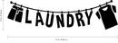 Laundry Lettering Sign - 10" x 37" - Laundry Room Vinyl Decal - Funny Quotes Wall Decor Sticker - Waterproof Vinyl Stickers (10" x 37"; Black) Black 10" x 37" 3